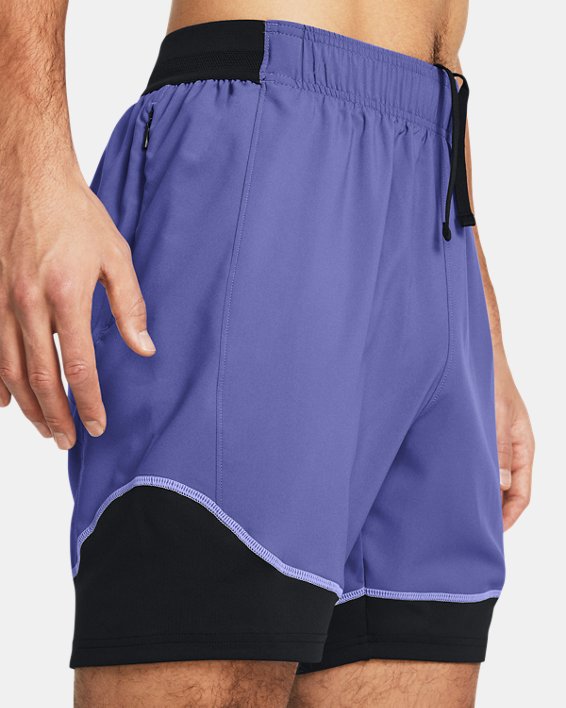 กางเกงเทรนนิ่งขาสั้น UA Challenger Pro สำหรับผู้ชาย in Purple image number 3